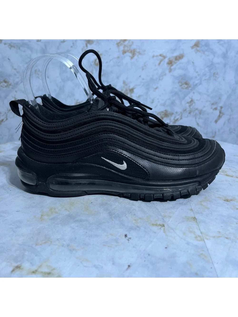 Nike Air Max 97 Women's Size 7 Shoes Black Athletic Low Top Trainer Sneakers